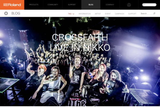 Roland 公式ブログ「【レポート】Crossfaith 第一回世界遺産巡業特別公演 -日光の編-」