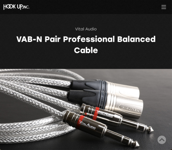 Hookup「VAB-N Pair Professional Balanced Cable」